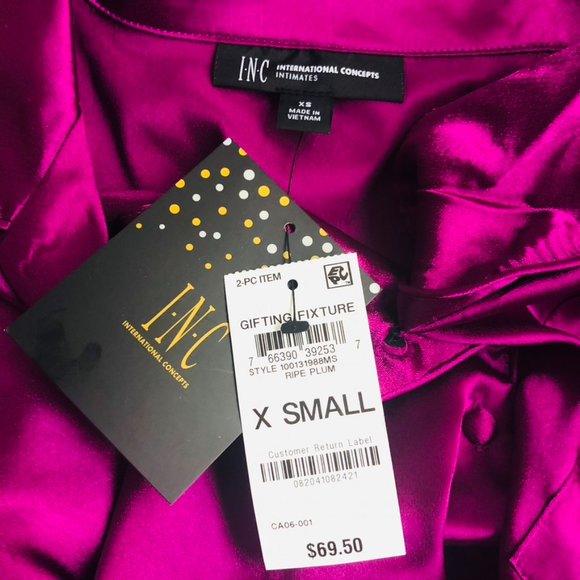 INTERNATIONAL CONCEPTS INC FUCHSIA SILK Look Y2K Throwback Shirt NWT; Women's XS - Picture 3 of 5